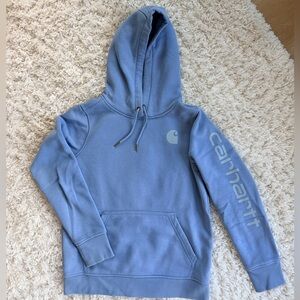 Carhartt Light Blue Hoodie with Logo